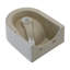 Lavabo de salle de bain mural irrégulier en argile réfractaire 13 po avec lavabo gauche Lofeyo