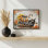 «Fall Plaid Pumpkins on Haystack» par Nicole DeCamp, reproduction d'art