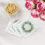 Wreath Flowers Hemstitch Cocktail 6" Linen/Cotton Napkin-122609849