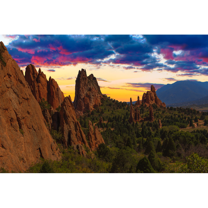 «Sunset Image from the Garden of Gods» par Jose1983 - Photographie de toile tendue, H 8 po x l 12 po