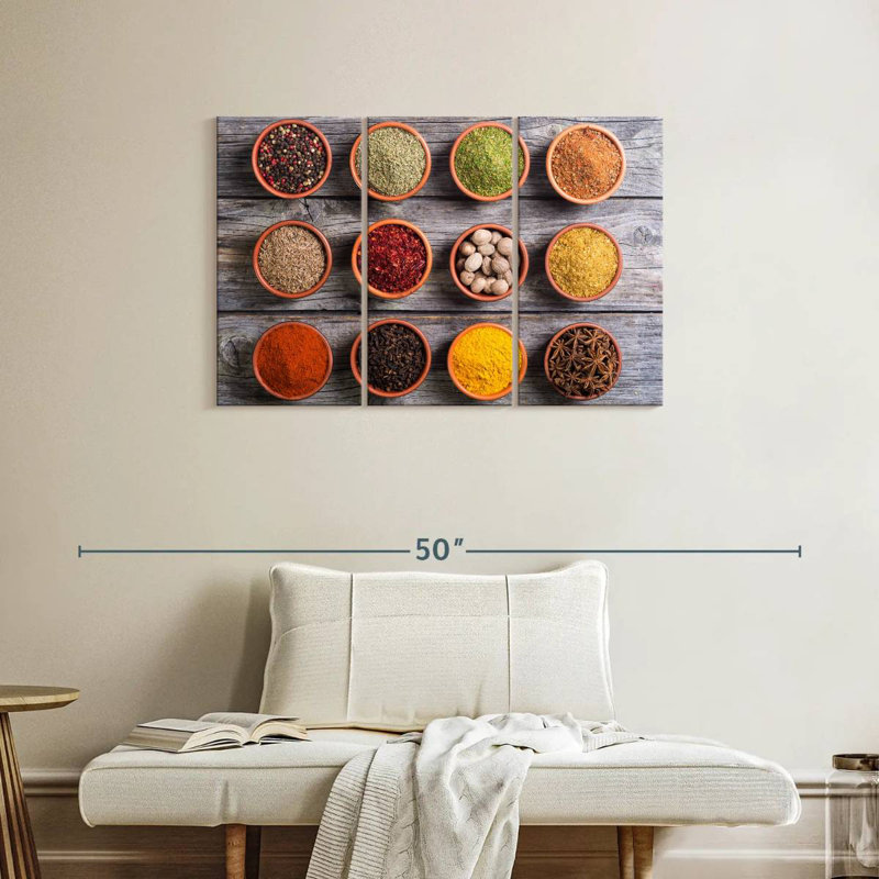 Yarlin Colorful Indian Spices, 24" H x 38" W