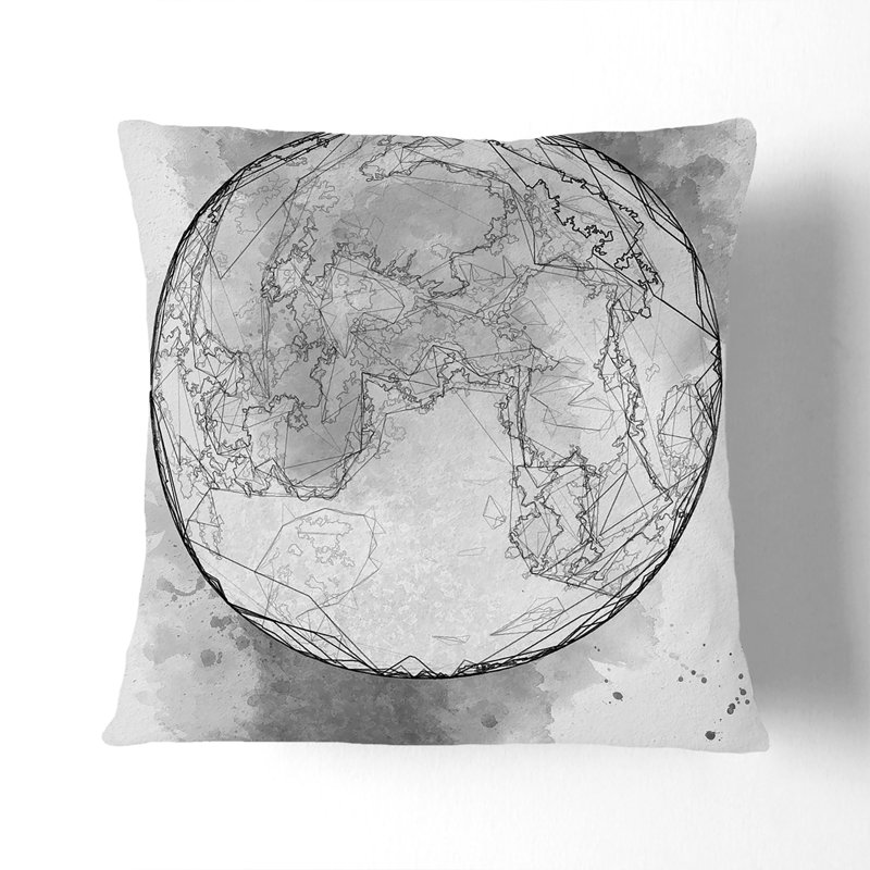 Square Throw Cushion, 55cm H x 55cm W x 20cm D, Black