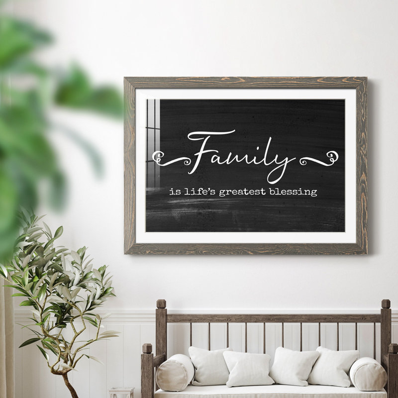 Greatest Blessing - Art textuel avec cadre photo, H 20 po x l 17 po x P 1,5 po, Encadré gris