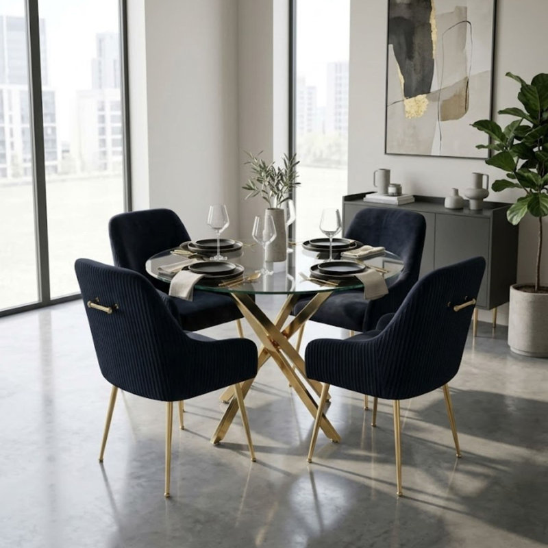 4 - Person Dining Set, Black