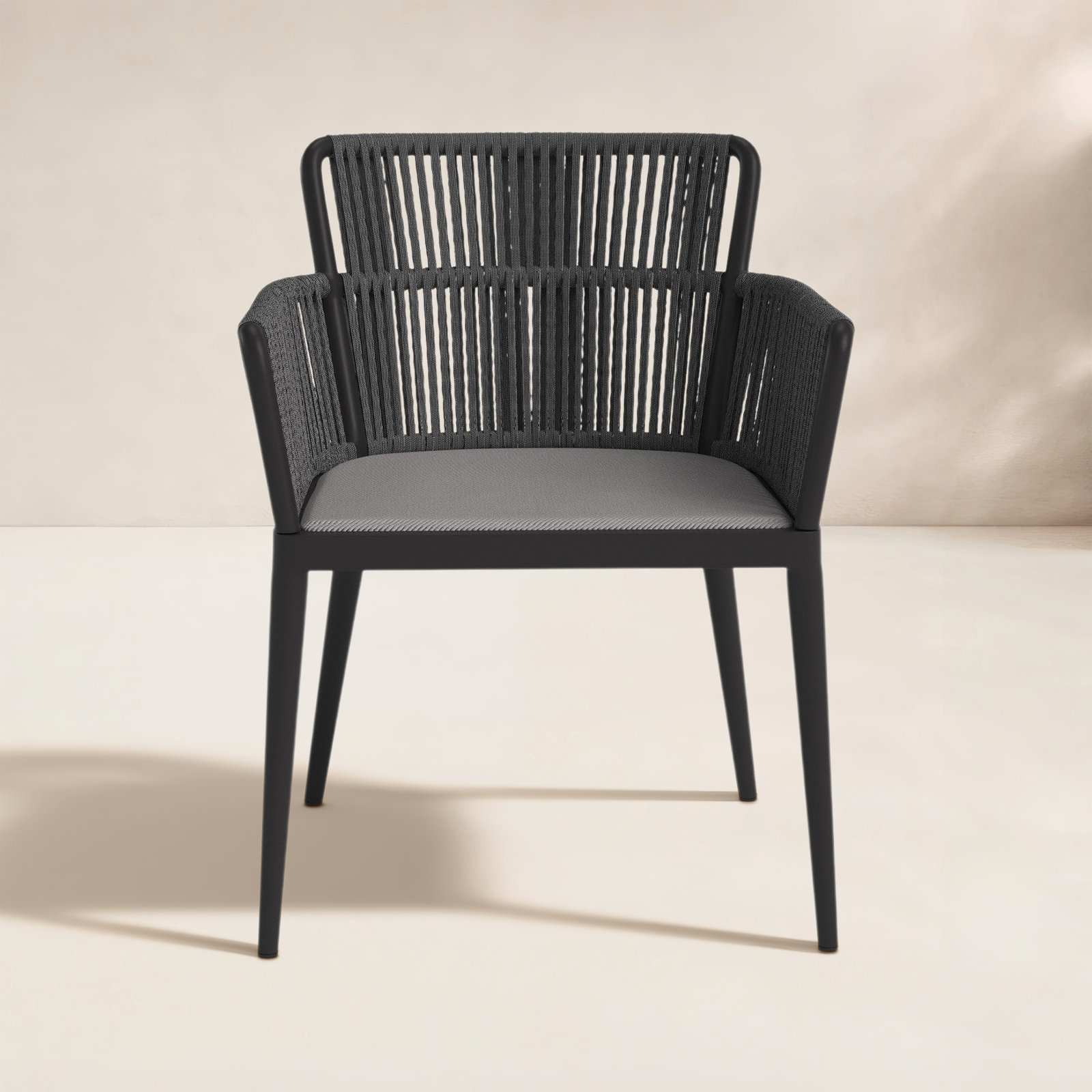 Nette Powder Coated Aluminum Patio Dining Armchair