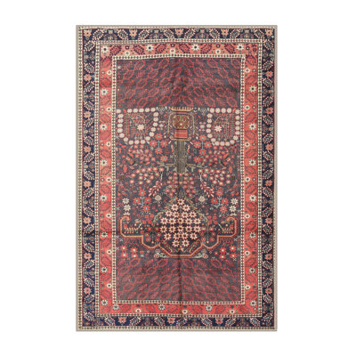Tapis traditionnel rouge / brun