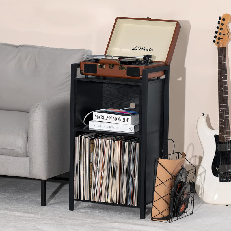28.35 " H Media Shelves, Black