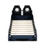 Lit de voiture de course bleu simple avec construction en bois massif et éclairage à DEL - Revêtement doux de la plateforme Bedtime, confort durable à long terme