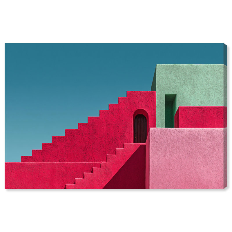 Aquamarine Angle I Architecture Canvas Print by Oliver Gal, Black Frame, 15 x 10, 15"H x 10"W, Gallery Wrapped