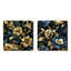 Penryn - Ensemble de 2 carrés à motif floral abstrait en métal-102678960