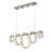 8-Light Chrome LED Chandelier With Clear Crystals