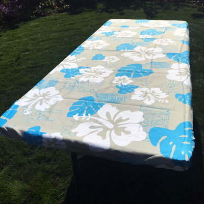 Fulloon Tropical Outdoor Fitted Tablecloth