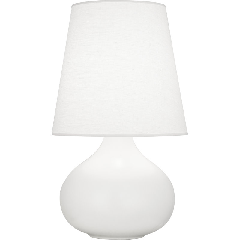 Small June Accent Lamp, Oyster, Matte Lily, 23.5" H x 11.88" W x 11.88" D