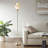 Uplight Floor Lamp with Mercury Glass Shade