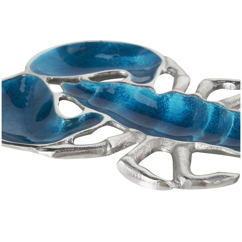 Bol décoratif en aluminium Apollo - ensemble de 2, Bleu