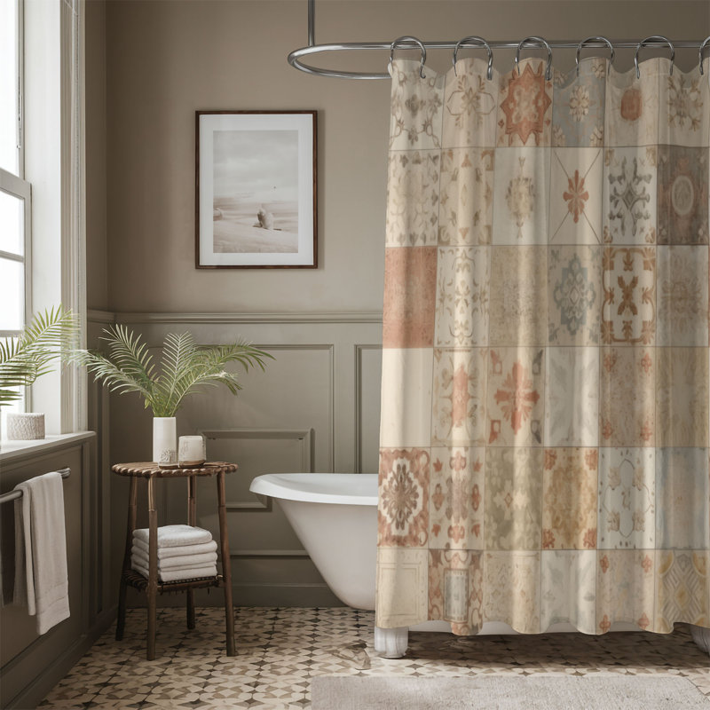 Tapis - Rideau de douche de qualité supérieure, H 74 po x l 71 po