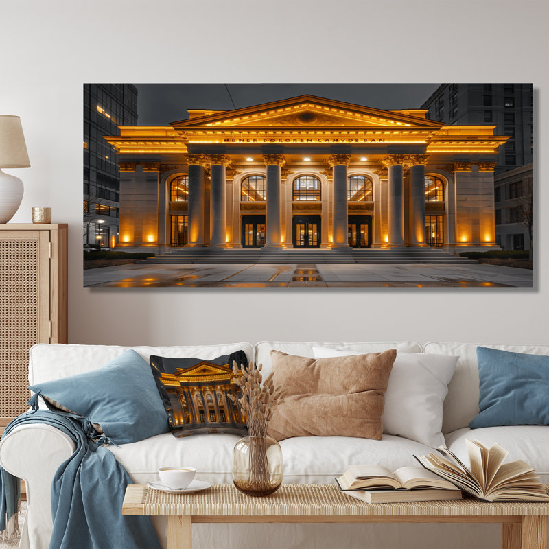 «Yellow White Prosperity And Pride Banks», impression d'art mural, Toile tendue, H 24 po x l 32 po
