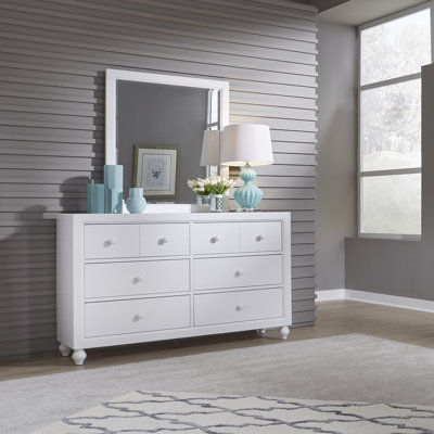 Cottage View 6 - Drawer Dresser with Mirror -  Liberty Furniture, LFI523-YBR-DM