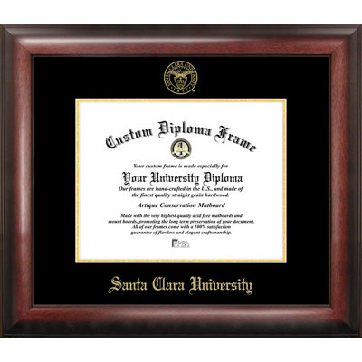 Cadre de diplôme en relief or en relief santa clara boncos NCAA