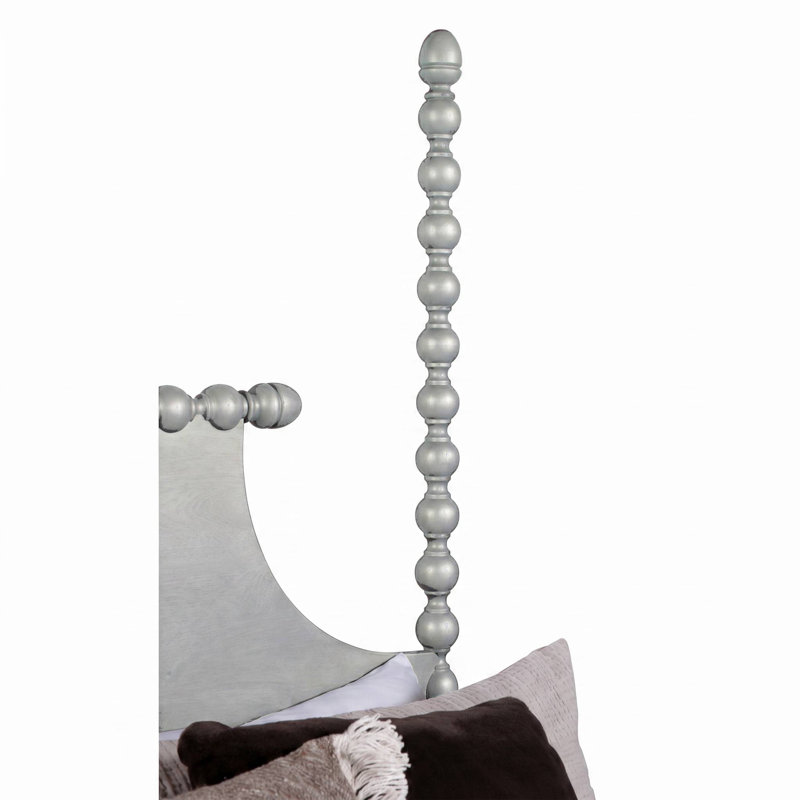 Mary Spindle Four Post Bed, Twin, Nickel