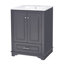 Meuble-lavabo autoportant moderne de 24 po avec lavabo en résine, portes à fermeture douce et grand espace de rangement-116332410