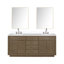 Ensemble de meuble-lavabo double 72 "avec miroir-112730828-112730829