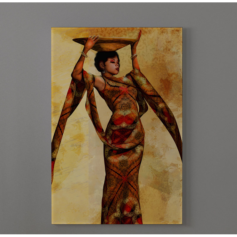 « ébène tribal 2 africains american », reproduction d’impression sur toile, H 30 po x l 20 po x P 2 po