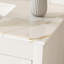Meuble-lavabo moderne de 43 pouces avec dessus en marbre artificiel, rangement multifonctionnel et structure solide et durable (un seul trou pour robinet)