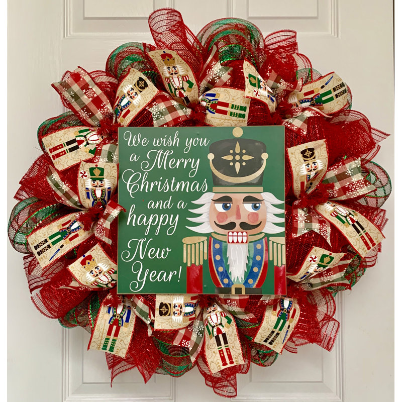 Nutcracker Christmas Wreath Handmade