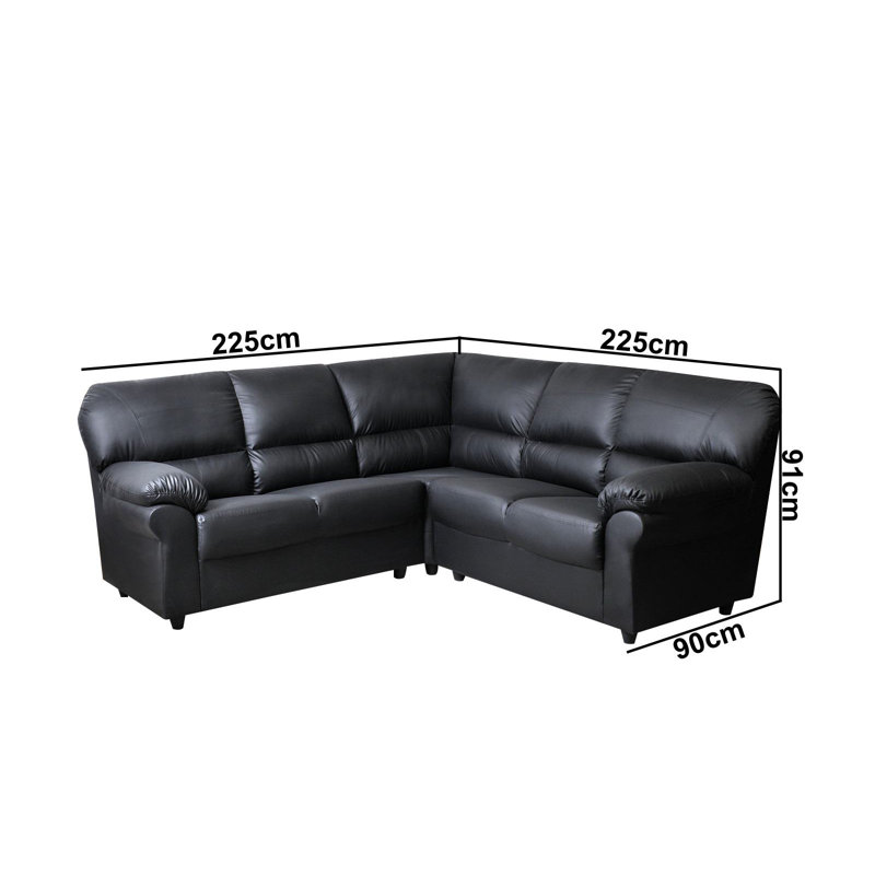 Orchard Lane 4 Seater Faux Leather Corner Sofa 