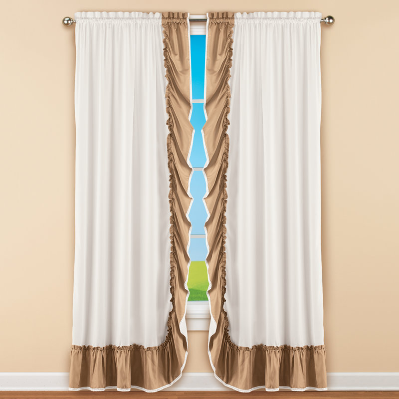 Paire de rideaux obscurcissant avec passe-tringle Kempler, Taupe, l 42 po x L 84 po