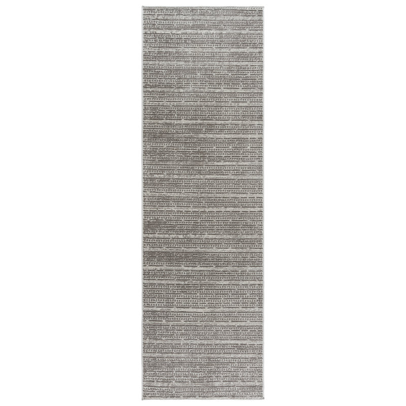 Tapis intérieur / extérieur à rayures Miesner Dario, Tapis de couloir 2 pi 2 po x 7 pi
