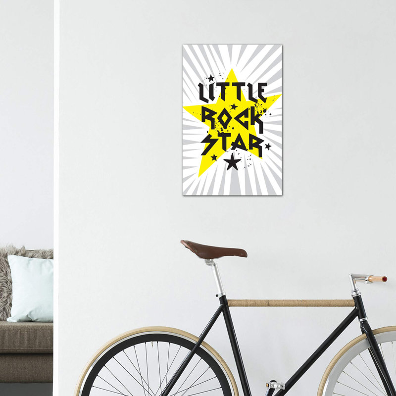 Décoration murale Little Rock I Kids, H 26 po x l 18 po x 1,5 po, Toile tendue