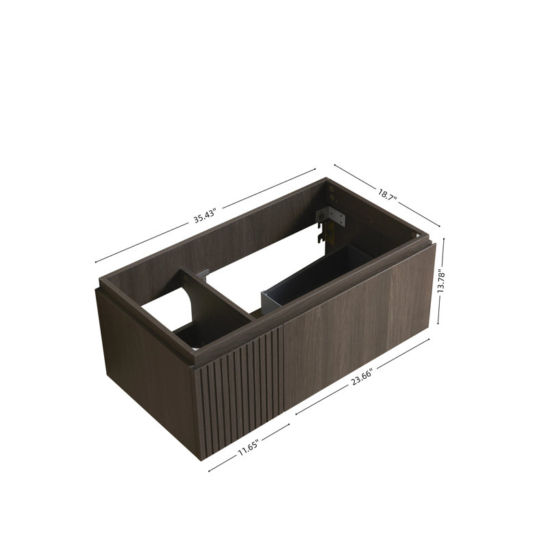 Tiroir de rangement 36 po, Espresso