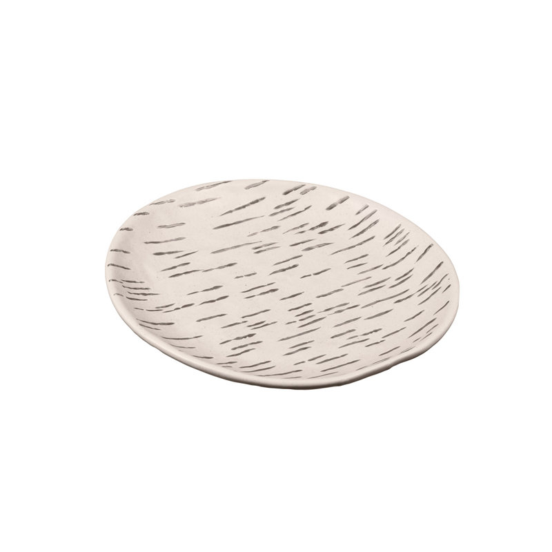Skarp Stamped Ceramic 10'' Dinner Plate
