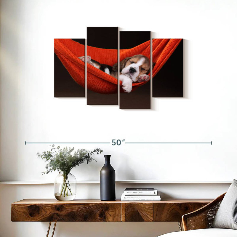 Brampt Beagle In Hammock, 22'' H x 36'' W