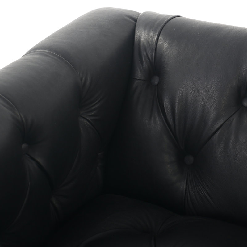 Maxx Sofa, Heirloom Black Genuine Leather