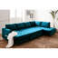 7 Seater Velvet Sofa Bed-70958673-70958669