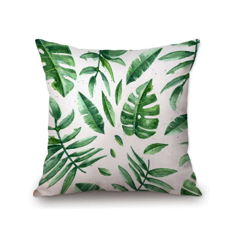 Housse de coussin de feuille palm Eck