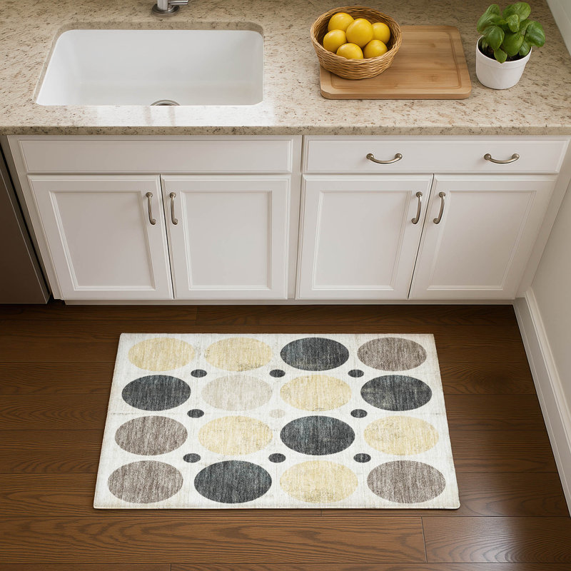 Premium Machine Washable Mayfield AMF1949 Geometric Rug, Rectangle 1'8" x 2'6"