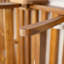 Canapé d'extérieur d'extérieur pour lit de jour, canapé 3 places avec accoudoirs pliables et 4 coussins de dossier, coussin amovible en teck et structure en bois d'acacia beige