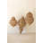  Handcrafted Seagrass and Iron Ornaments Set of 3 Wall Decor 30.25"Tall