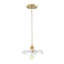 Luminaire suspendu floral en forme de cannelure blanche à 1 lumière en céramique
