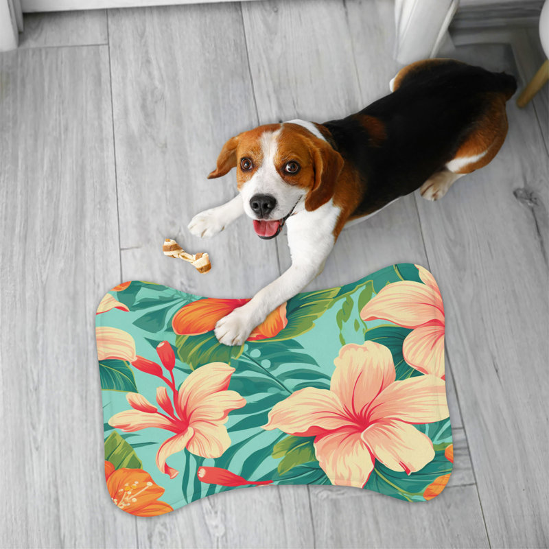 Tapis hawaïen rétro en forme d'os