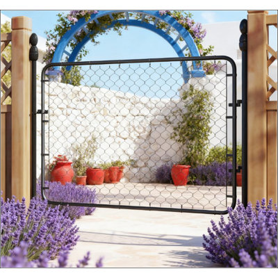Adjustable Galvanized Steel Garden Gate with Weather-Resistant Finish for Secure and Durable Yard Entrances