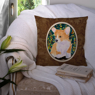 Coussin décoratif intérieur/extérieur corgi