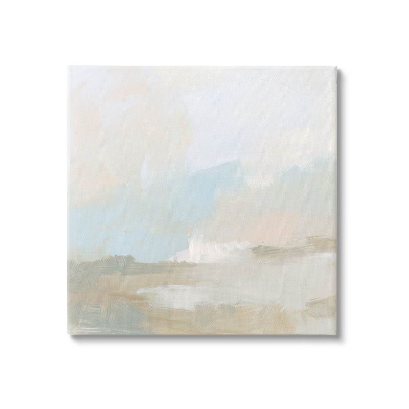 "Soft Soft Beige Abstract", art mural sur toile par June Erica Vess, H 36 po x l 36 po x P 1,5 po