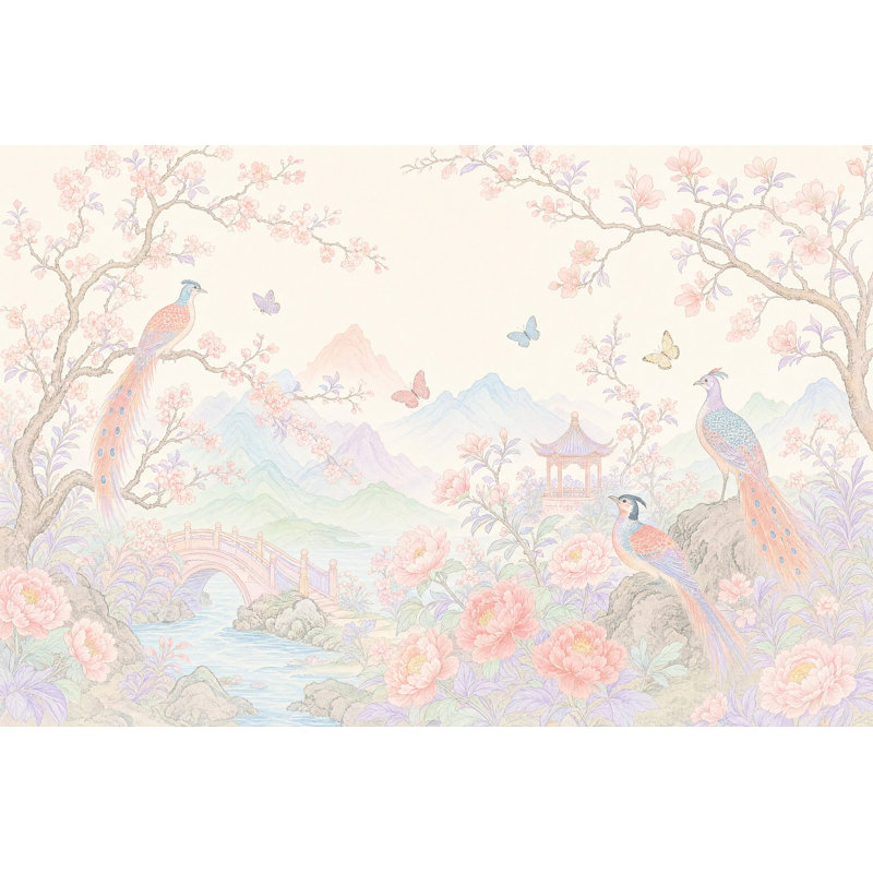Papier peint chinois chinois, Textured Non-Pasted, 120"x96"
