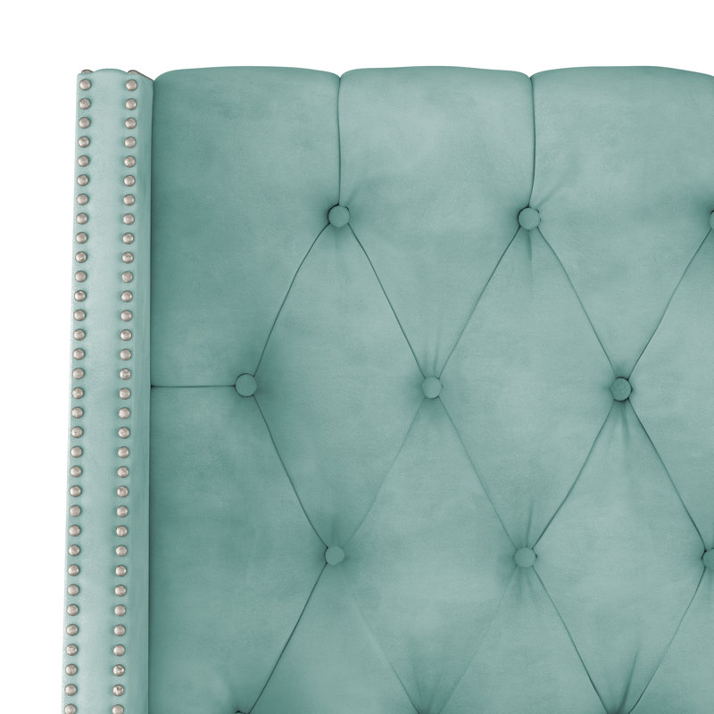 Crosston Upholstered Headboard, California King, Classic Pearl Performance Velvet, Velvet