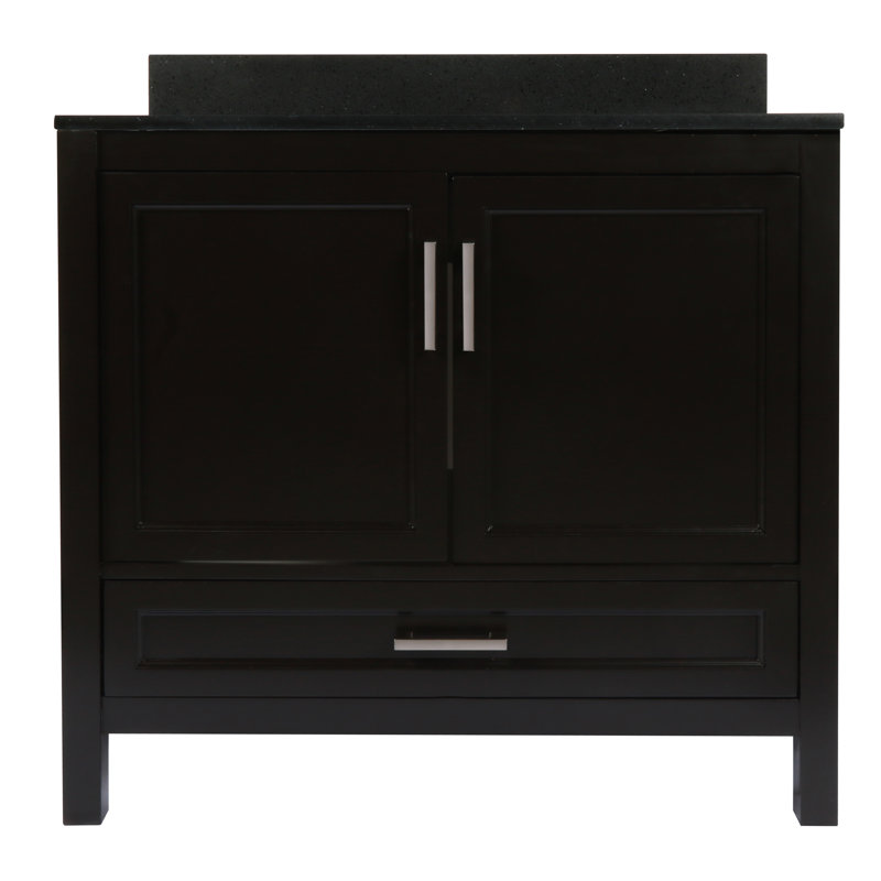 Ella 37'' Single Bathroom Vanity with Engineered Quartz Top